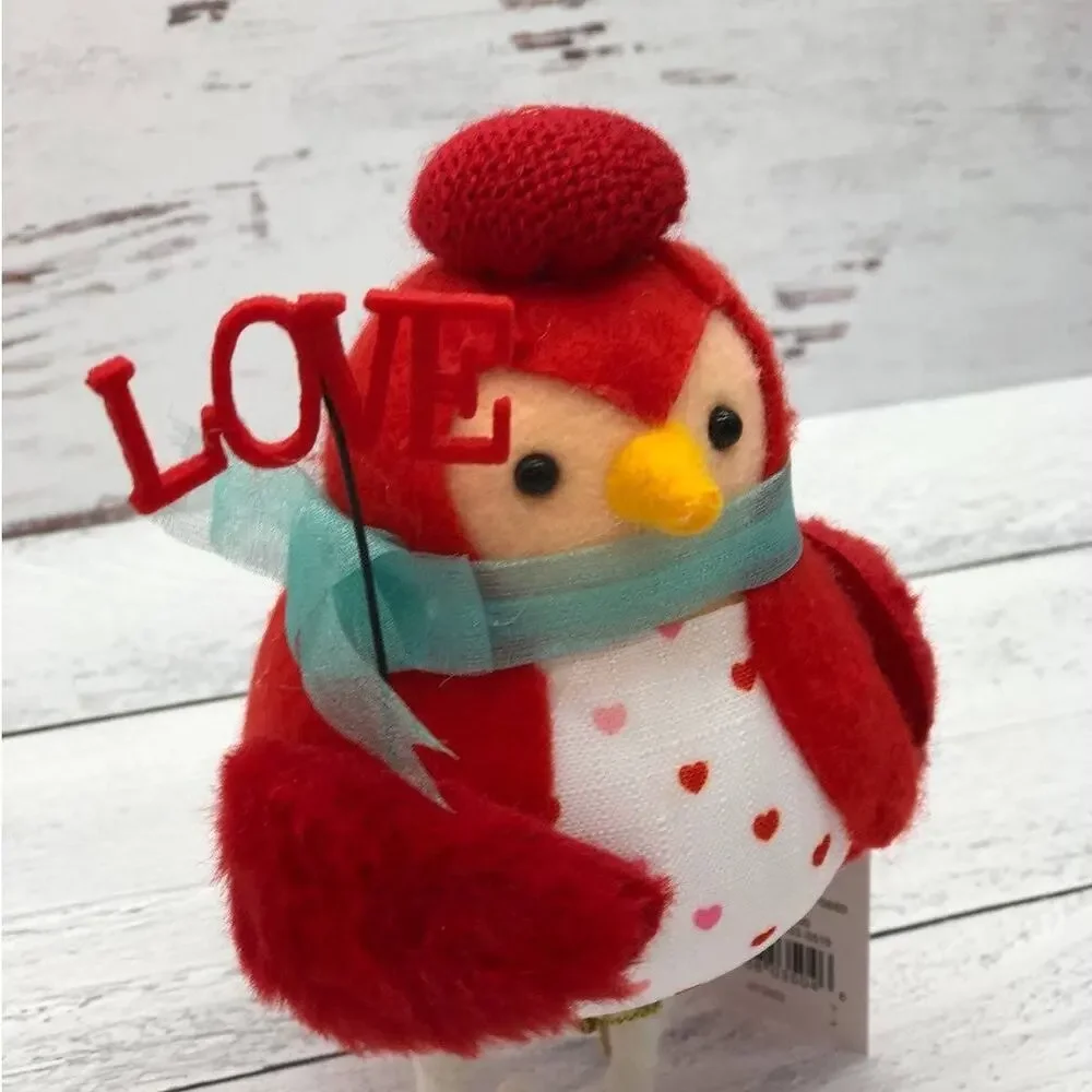 Target Spritz Valentine Day Red Hearts Felt Fabric Bird Love Aerial Berret 2023